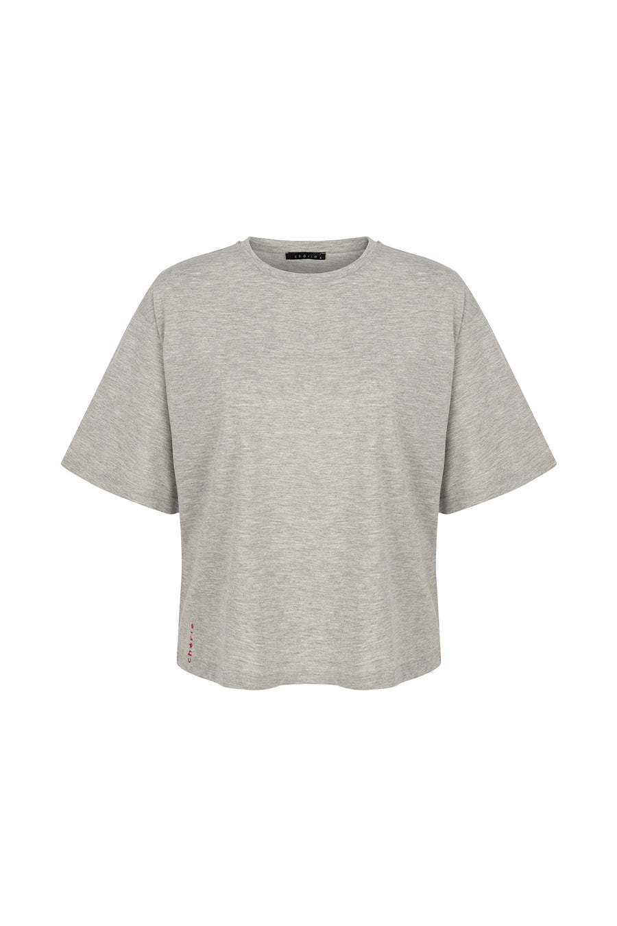 Oversize Gri Kısa T-Shirt