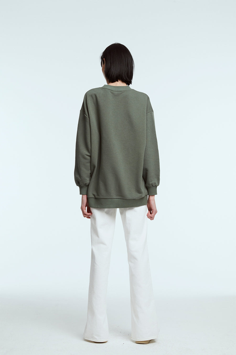 Oversize Haki Sweatshirt