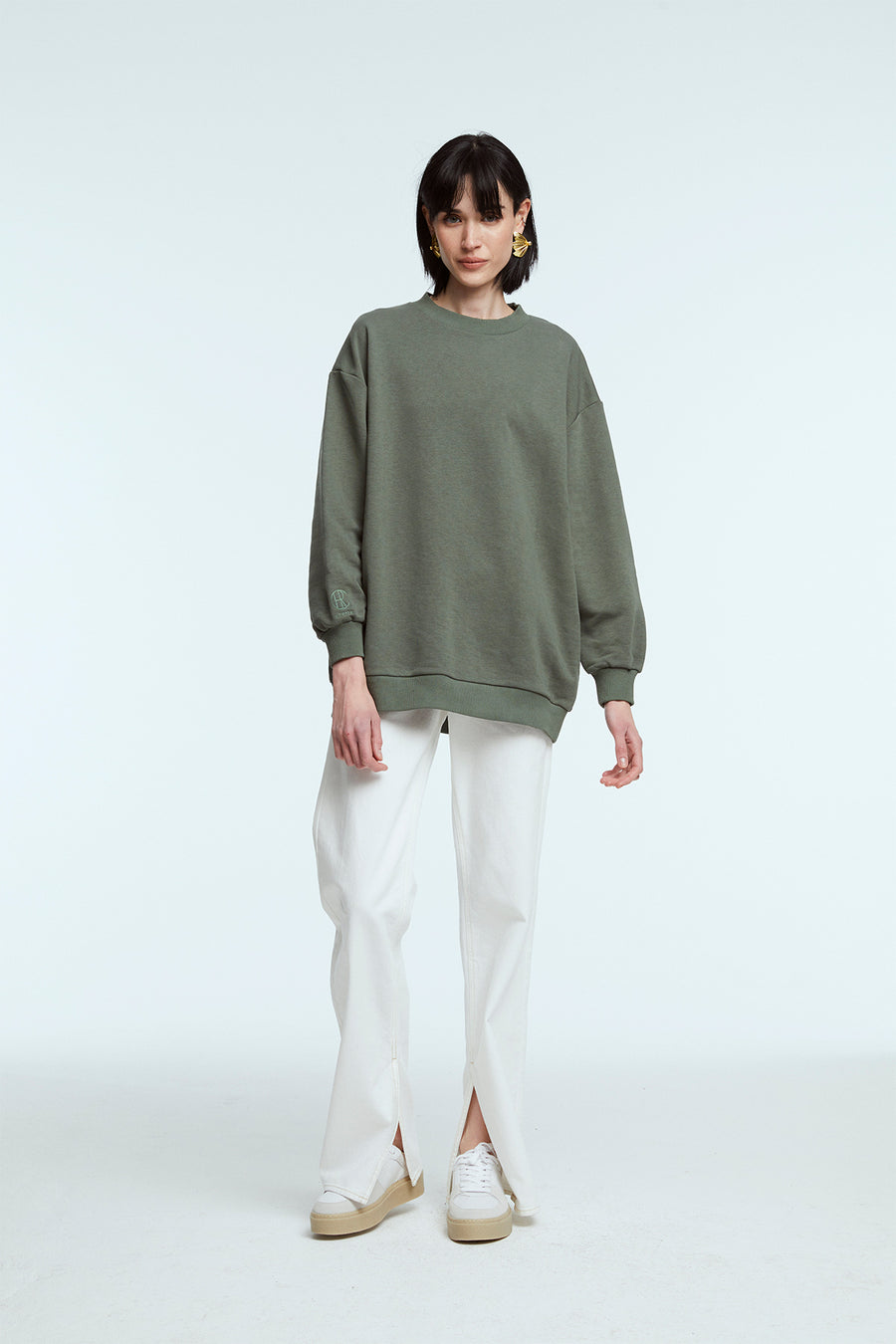 Oversize Haki Sweatshirt