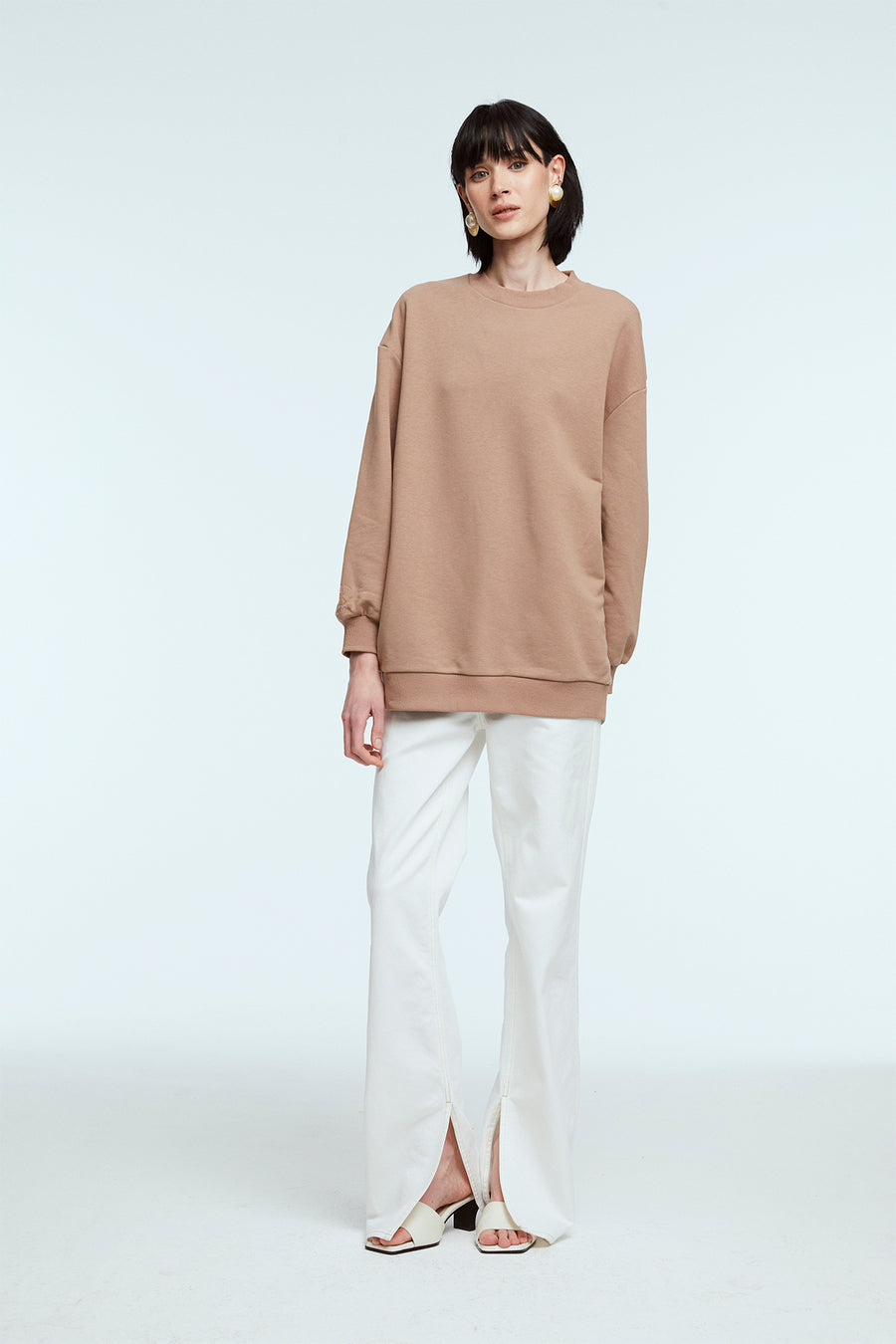 Oversize Nude Sweatshirt